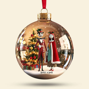 Spooky Couple Ornament - Personalized Gifts For Couple 02pgti300825-Homacus