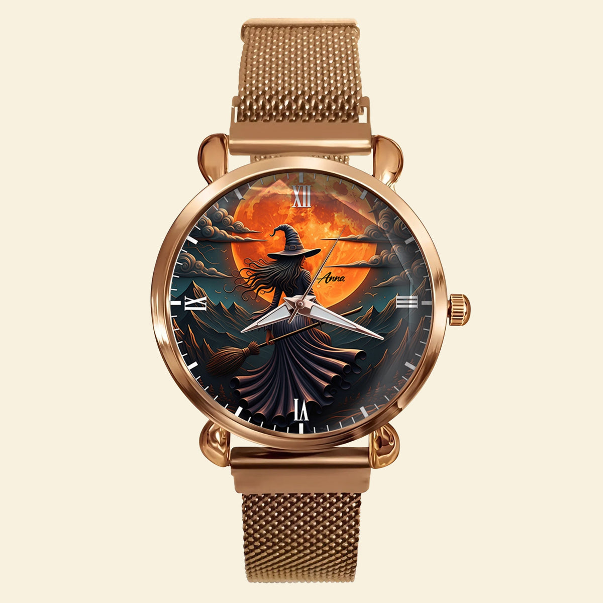 Witch Mesh Strap Quartz Watch - Personalized Gifts For Witch Fan 02pgti220725-Homacus