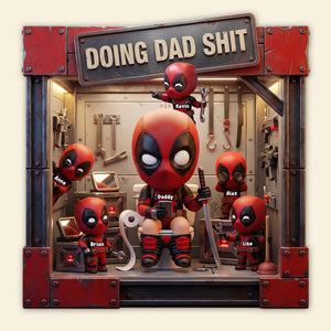 Funny Fighter Dad Metal Sign - Personalized Gifts For Dads 04nati200526-Homacus