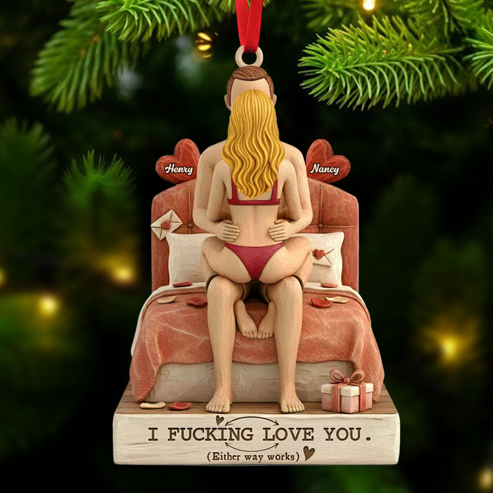 Naughty Couple Christmas Ornament - Personalized Gifts For Couple 01ohti221125-Homacus