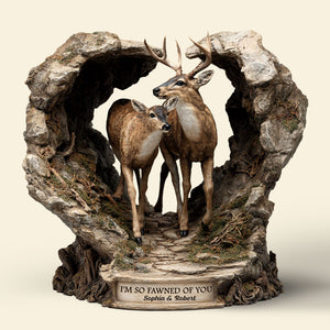 Deer Couple Plaque - Personalized Gifts For Couple 04tgti090625-Homacus