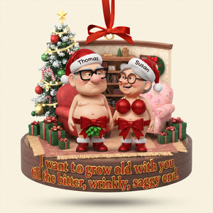Naughty Old Couple Ornament - Personalized Gifts For Couple 04nati230925-Homacus