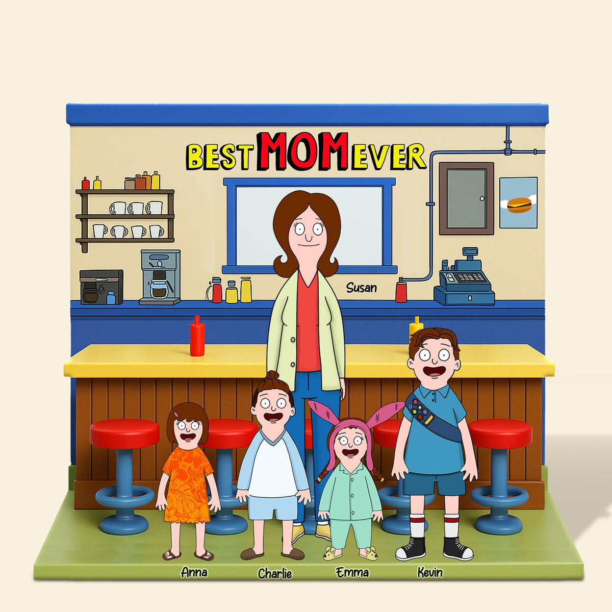 Personalized Gifts For Mom Plaque Best Mom Ever 032nati100425hg-Homacus