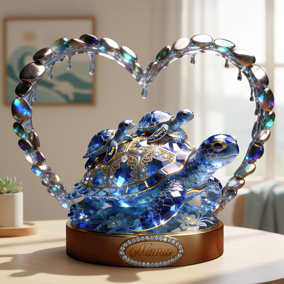 Ocean Turtle Acrylic Plaque - Personalized Gift For Grandma/Mom 05TGTI090226-Homacus