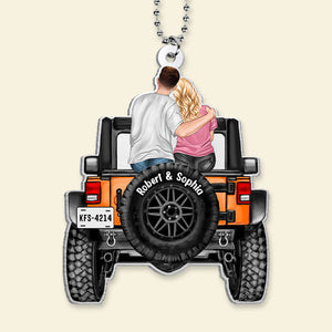 Personalized Car Ornament Gifts For Couple Together Is Our Favorite Place-Homacus