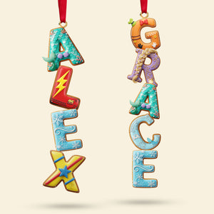 Alphabet Gingerbread Ornament - Personalized Gift For Christmas Ornament 05NATI231025-Homacus
