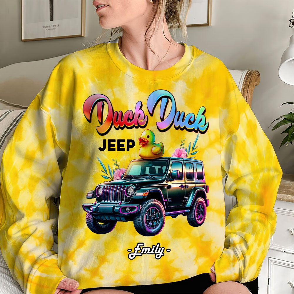 Personalized Gifts For Off-road Lovers Shirt 01huti120724 Yellow Duck On Off-road Car-Homacus