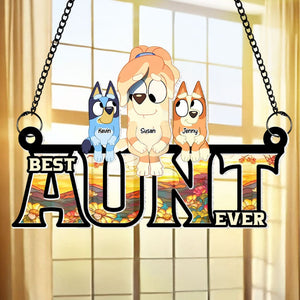 Dog Aunt Suncatcher Ornament - Personalized Gifts For Aunt 022ohti100425-Homacus