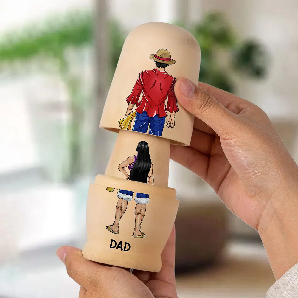 Adventure Family Wooden Nesting Dolls - Personalized Gifts For Mother's Day 02qhhu080426-Homacus