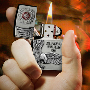 Fire Department Lighter - Custom Fire Station Logo Gifts For Firefighter With Name, Number Tag-Homacus