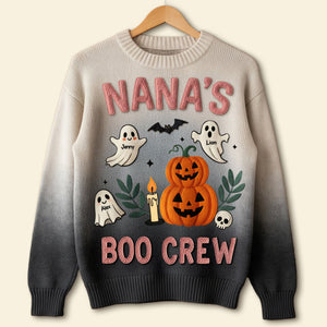 Cute Grandma's Boo Crew Ugly Sweater, Personalized Gifts For Grandma 04qhti280825-Homacus