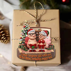 Naughty Old Couple Ornament - Personalized Gifts For Couple 04nati230925-Homacus