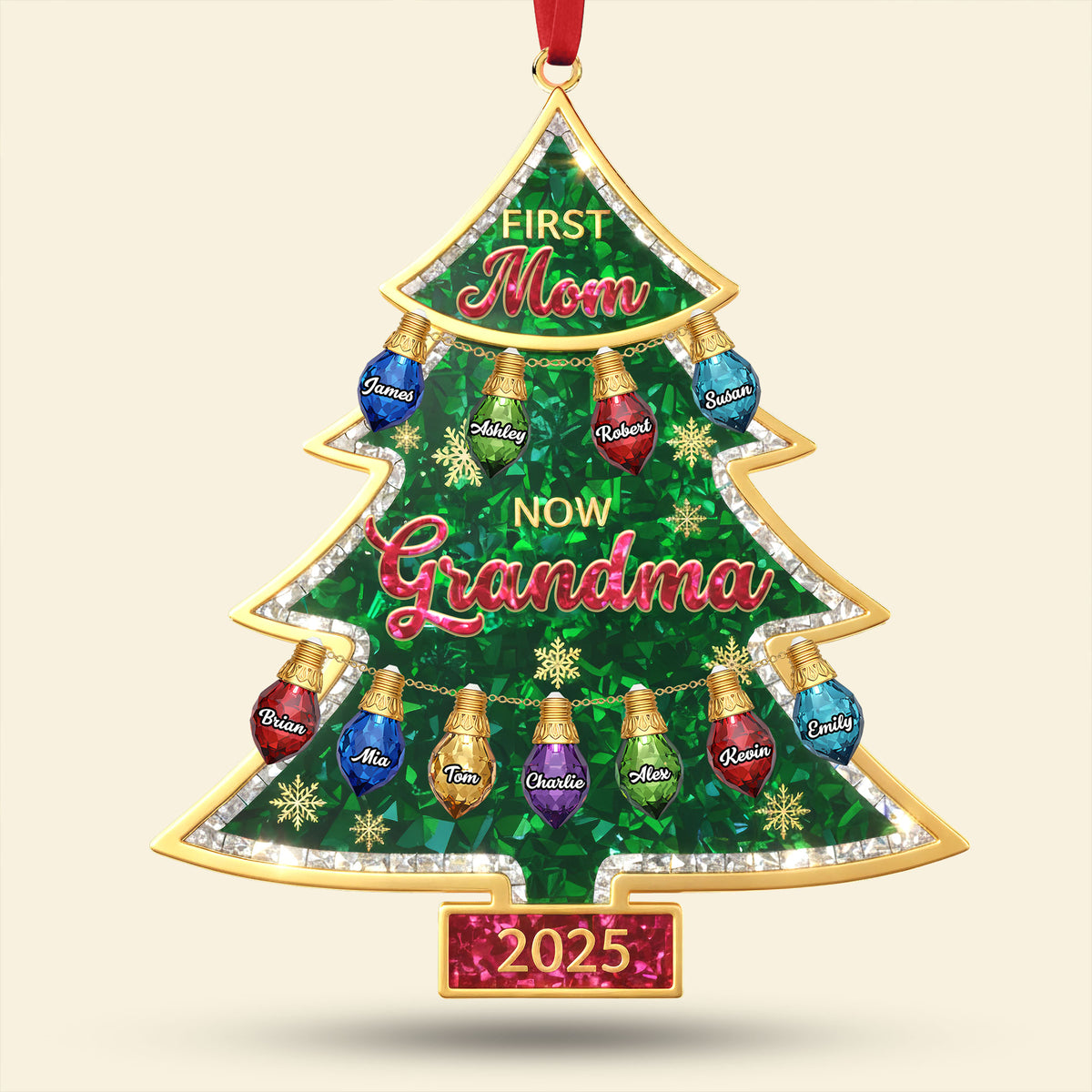 First Mom, Now Grandma Tree Ornament Personalzied Christmas Gifts 05NATI161025-Homacus