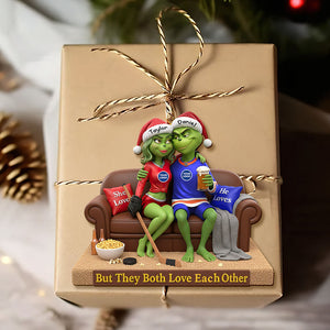 Sporty Green Couple Christmas Ornament - Personalized Gifts For Couple 05huti281025-Homacus