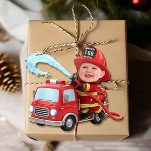 Firefighter Kid Ornament - Custom Photo Gift For Christmas Ornament 02OHTI271025-Homacus