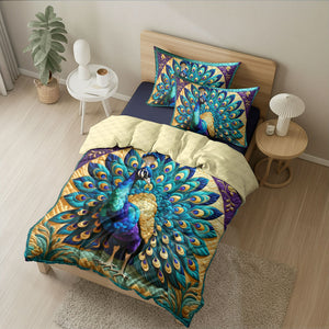 Personalized Gifts For Peacock Quilt Bed Set 04huti210125-Homacus