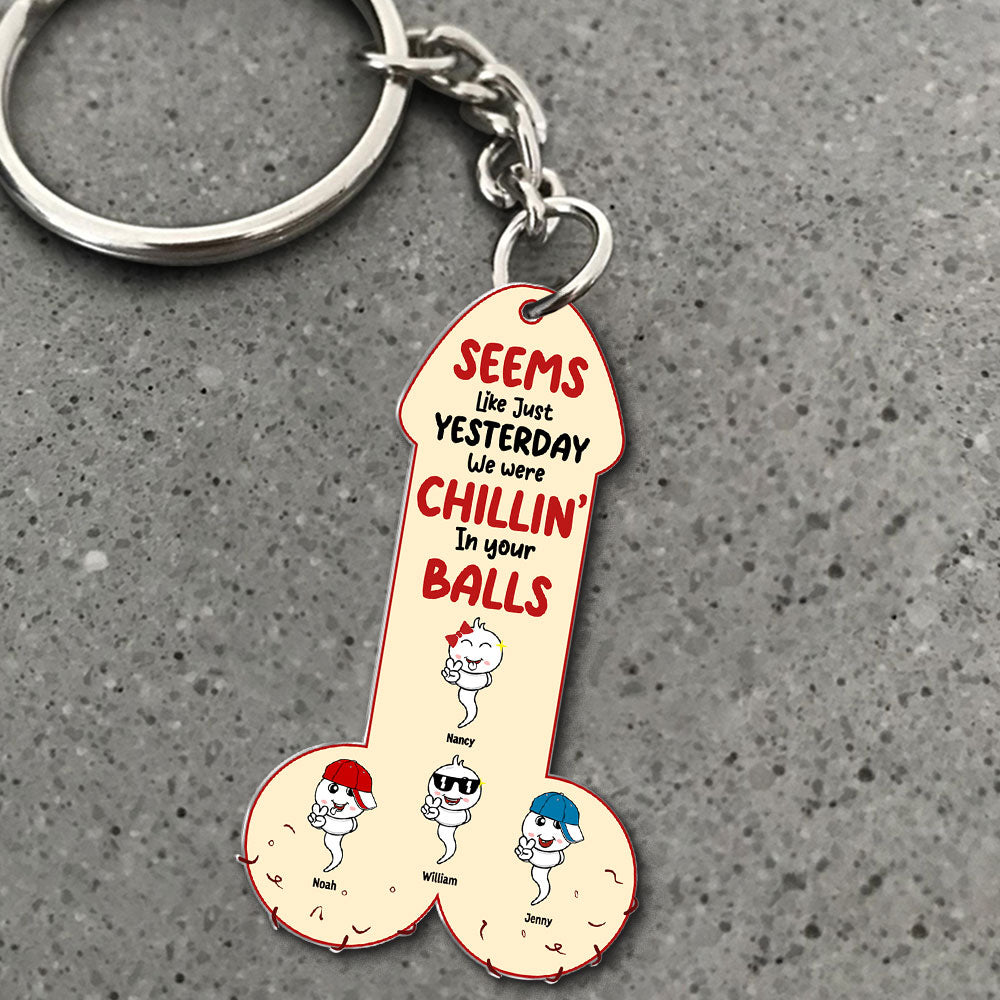 Funny Sperm Dad Keychain - Personalized Christmas Gifts For Dad 03ohti190525-Homacus