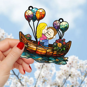 Couple Suncatcher Ornaments - Personalized Gifts 03xqti121224hg-Homacus