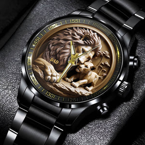 Lion Dad Men's Watch - Personalized Gifts For Dad 03nati210425-Homacus