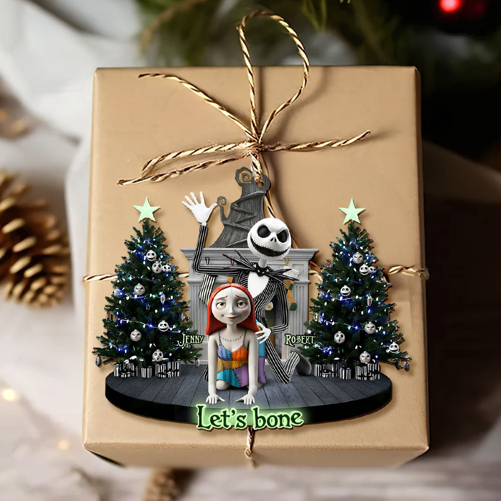 Mischievous Spooky Couple Christmas Ornament, Personalized Gifts For Couple 03qhti190925-Homacus