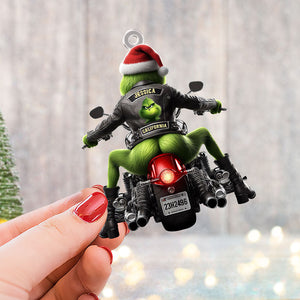 Green Monster - Personalized Christmas Gifts - Motorcycle Ornament-Homacus