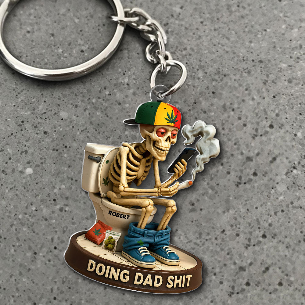Doing Dad Sh** Keychain - Personalized Gifts For Dad 04toti190525-Homacus