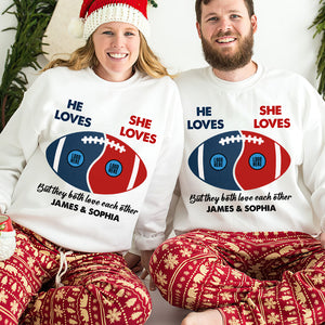 Custom Team Logo Gifts For Couple Shirt 05huti130123 American Football Shape-Homacus