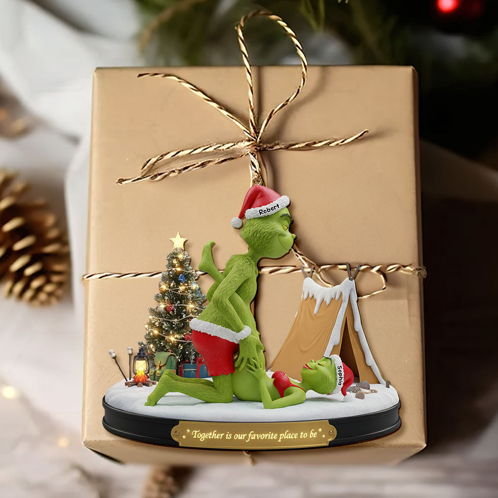Cheeky Green Couple Ornament - Personalized Gifts For Couple 03ohti091025-Homacus