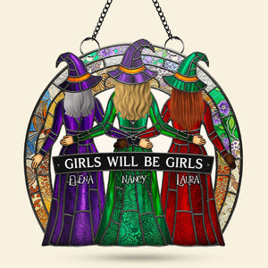 Witch Besties Suncatcher - Personalized Gifts For Besties 02nati090825-Homacus