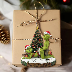 Naughty Green Couple Ornament - Personalized Gifts For Hunting Couple 02ohti300925-Homacus