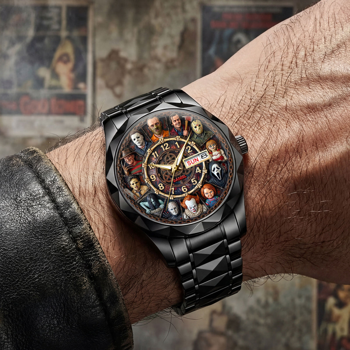 Horror Lover Men's Watch - Personalized Gifts For Horror Fans Stainless Steel Men's Watch 03HUTI240126-Homacus