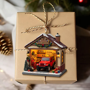 Off Road Car Garage Miniature 1 Side Ornament - Personalized Gift For Christmas Ornament 03PGTI241025-Homacus