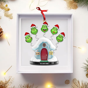 Green Monster Family Ornament - Personalized Gift For Family Christmas Ornament 02OHTI191125-Homacus