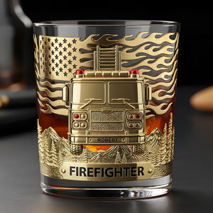 Firefighter Fire Dept Whiskey Glass, Personalized Gifts For Firefighter Retirees and Active Duty 03qhti050825-Homacus