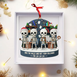 Skeleton Coworker Ornament - Personalized Gift For Coworkers Christmas Ornament 05NATI151125-Homacus