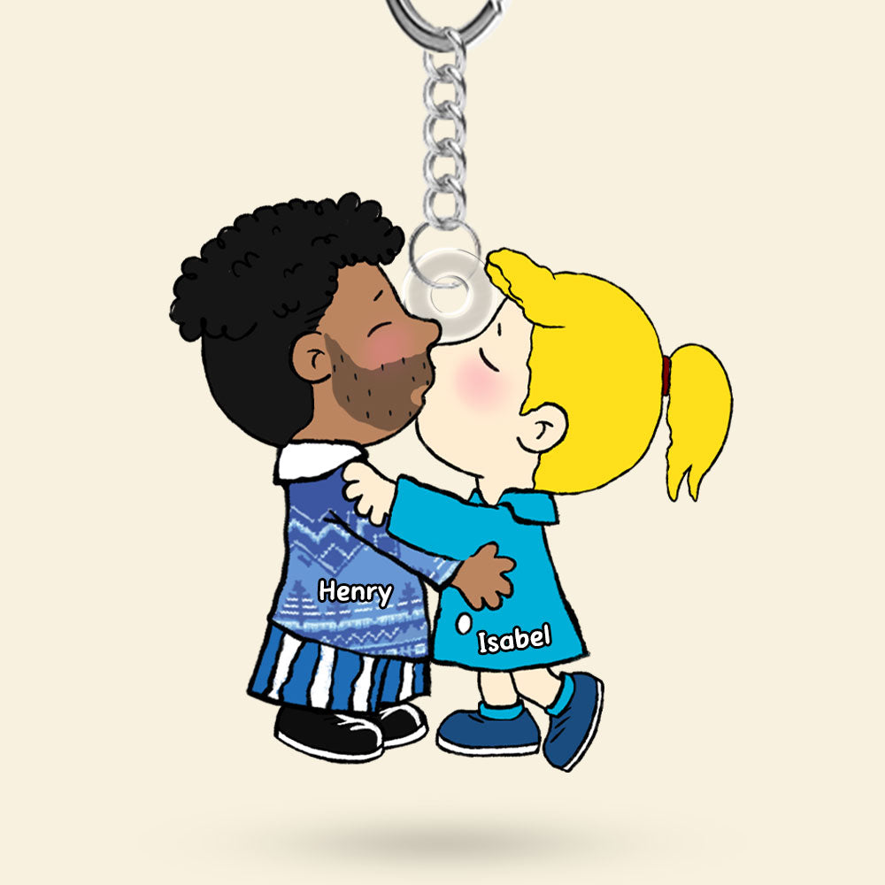 Kissing Couple Keychains - Personalized Gifts For Couple-Homacus
