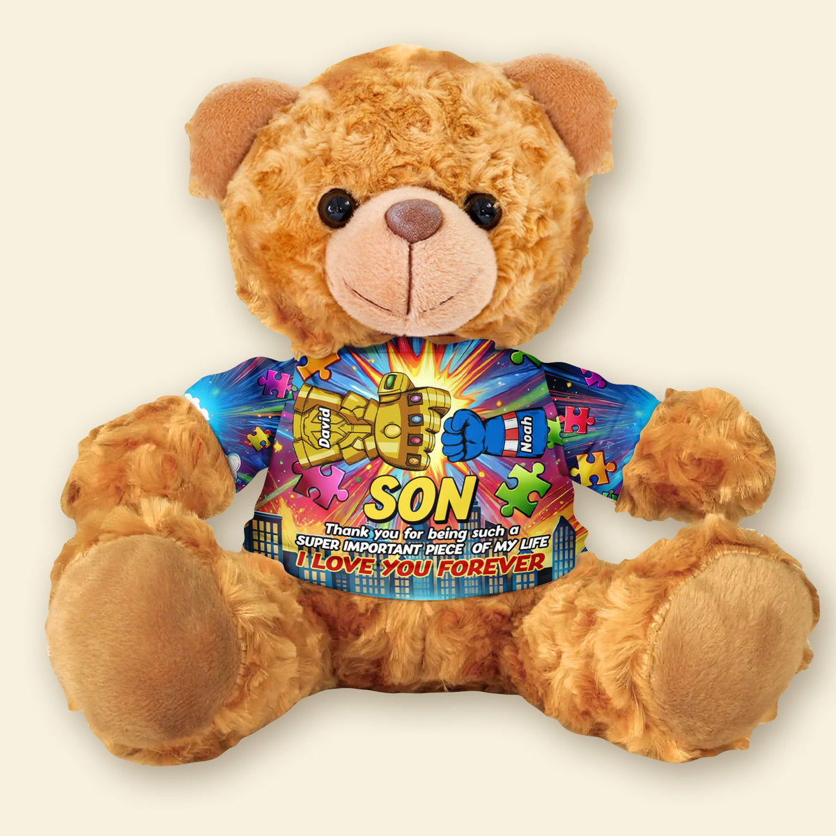 Personalized Gifts for Autism Kids Bear With Shirt 02tgti040325-Homacus