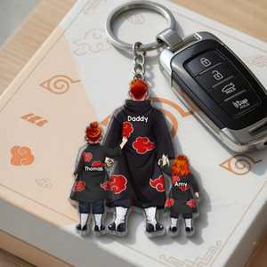 Warrior Father & Mini Ninja Keychain - Personalized Gifts For Dad 01qhhu080526-Homacus