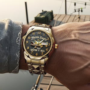 Fishing Stainless Steel Men's Watch - Personalized Gifts For Fishing Lovers 01huti260725-Homacus