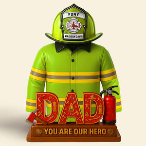 Firefighter Dad Acrylic Plaque - Personalized Gifts For Dad 01OHTI150525-Homacus