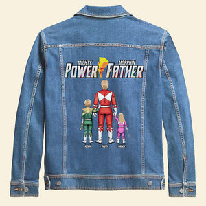 Power Father Denim Jacket - Personalized Gifts For Dad 03huti170525-Homacus