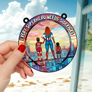 Personalized Gifts For Mom Suncatcher, Best Mom & Her Sidekick 04qhti120225pa-Homacus