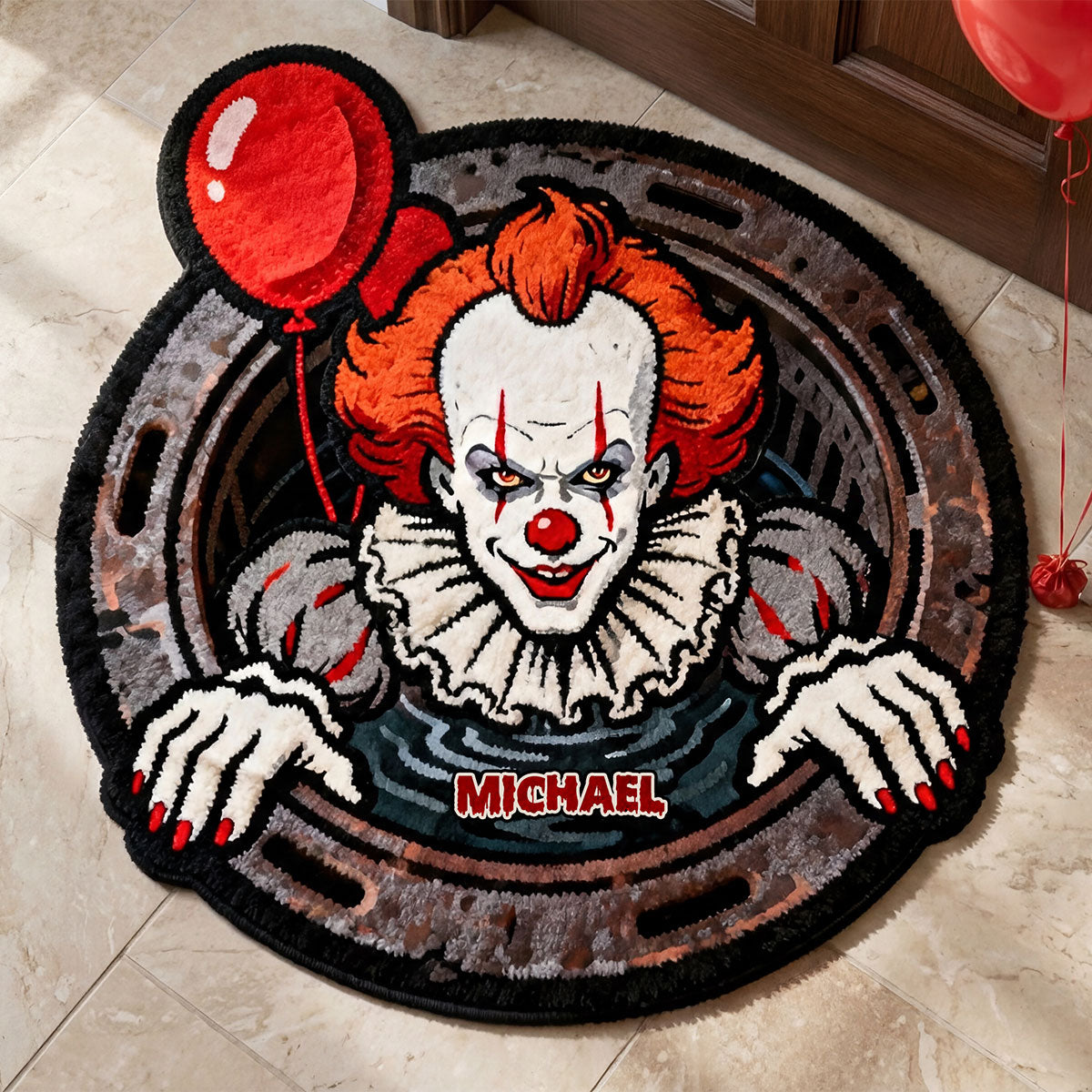 Creepy Clown Custom Shape Doormat - Personalized Gifts For Horror Fans Doormat 03NATI280126-Homacus