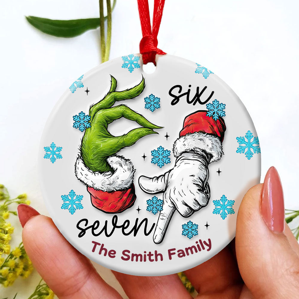Funny Green Monster Ornament - Personalized Gift For Christmas Ornament 01HUTI181125-Homacus