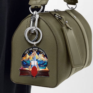 Personalized Gifts For Book Lover Keychain Girl Reading Book 011xqti040125-Homacus