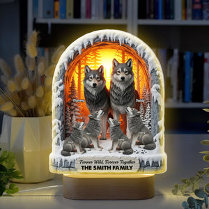 Wolf Family Led Light - Personalized Gifts For Family 04ohti290525-Homacus