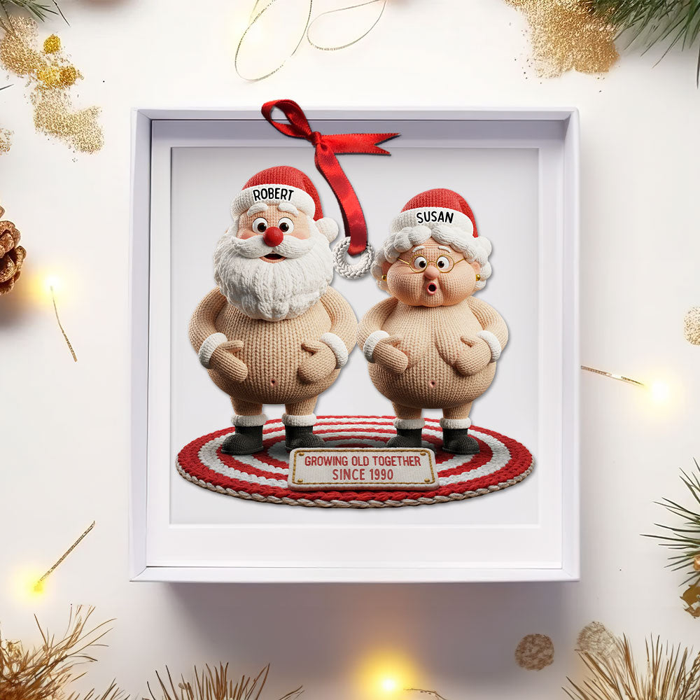 Naughty Old Couple Ornament - Personalized Gifts For Couple 02ohti091025-Homacus