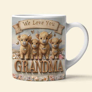 Highland Cow Grandma Mug - Personalized Gifts For Grandma 05tgti140625-Homacus