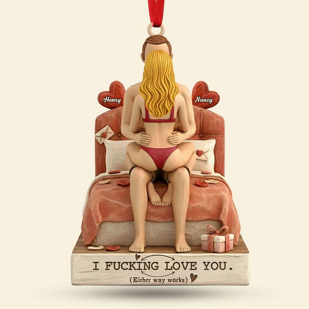 Naughty Couple Christmas Ornament - Personalized Gifts For Couple 01ohti221125-Homacus