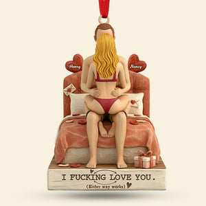 Naughty Couple Christmas Ornament - Personalized Gifts For Couple 01ohti221125-Homacus